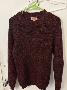 Sam & Max Vintage Women Wool Crewneck Sweater Size M Red/Black